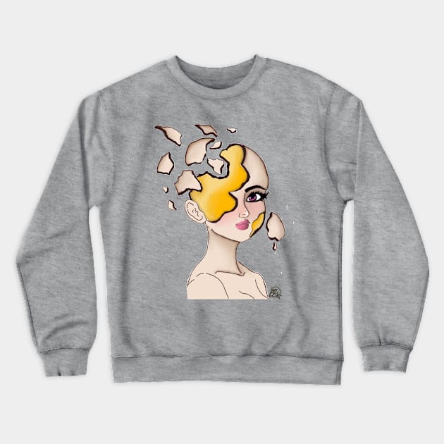 Happy in Fragments Crewneck Sweatshirt by Vengeful_Wiccan